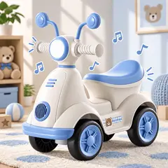 Baby - Correpasillos Moto rosado para Bebé y Niñas 1 a 3 Años con Luces y Música