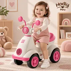 Baby - Correpasillos Moto rosado para Bebé y Niñas 1 a 3 Años con Luces y Música