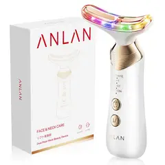 ANLAN - Masajeador Facial Cuello Ems Vibración Térmica Terapia Led