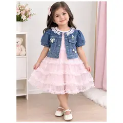 PRINCESA - Conjunto para Niña Vestido + Chaqueta ELEGANCIA 2026