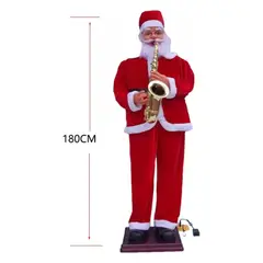 GENERICO - SANTA CLAUS GRANDE CON MUSICA Y SAXOFÓN