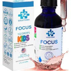 VITAMINA - 1Q Focus Gotas de apoyo cognitivo y cerebral para niños L-carnitina B1, B6, B12 y 5 MTHF