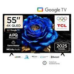 TCL - Televisor 55" Qled 4k UHD Google Tv 55t6c
