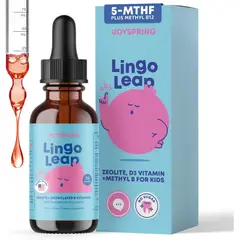 JOYSPRING - LingoLeap B9 con Metilfolato 5THF - Fórmula líquida para niños con zeolita clinoptilolita 30 ml