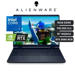 ALIENWARE - Laptop 16 Aurora Core 7 240H, RTX 5060 8GB, 16GB RAM, 1TB SSD M2, 16" WQXGA 120HZ, Win11