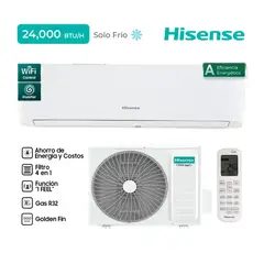 Hisense - Aire Acondicionado Frío solo – Inverter R32 24,000 BTU