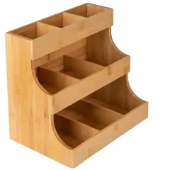 GENERICO - Organizador De Bolsas De Té De Madera - 3 Niveles