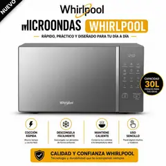 Whirlpool - Microondas De 30 Lt. WM2011D silver