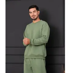 SOÑALIERE - Pijama Hombre Algodón Franela Buzo Color Entero