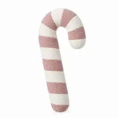 ZALMOHADAS - Cojín Bastón Navideño Rosa Palo y Blanco 54 x 35 cm –