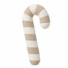 ZALMOHADAS - Cojín Bastón Navideño Beige y Blanco 54 x 35 cm –