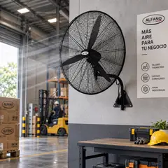 Alfano - Ventilador Industrial AL-IDEU30 30" 210W de Pared y Piso 2 en 1