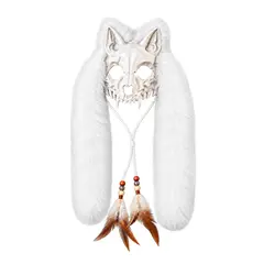 JOTA STORE - Máscara Cráneo de Lobo de Felpa Halloween