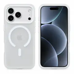 UNBRANDED COMPANY - Case para iPhone 17 Pro Blanco transparente con Anillo Magnético