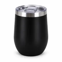 UNBRANDED COMPANY - Taza Térmica de Acero Inoxidable con Tapa, Doble Pared, Color Negro