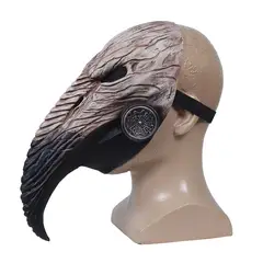 DANWEILE - Halloween Máscara de médico de la peste con estampado
