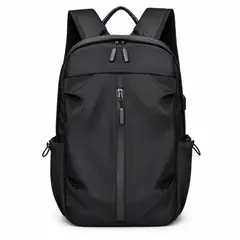 UNBRANDED COMPANY - Mochila Urbana Negra Impermeable, Ligera y Cómoda para Viaje y Uso Diario