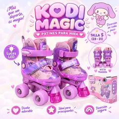 GENERICO - PATINES PARS NIÑAS CON LUCES DE 4 RUEDAS GOOD BUNNY S (28-31) KODI MAGIC