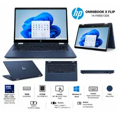 HP - LAPTOP OMNIBOOK X FLIP Intel® Core™ Ultra 5 226V 16GB, 512GB, 14 PULG 2K 14-FM0013DX