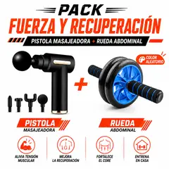 GENERICO - PACK PISTOLA MASAJEADORA 720 Y SET MANCUERNA DE MANO