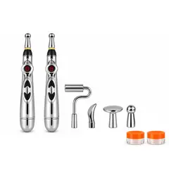 OEM - Pack x2 Lápiz de Acupuntura Masajeadores Meridian con sus Cabezales.