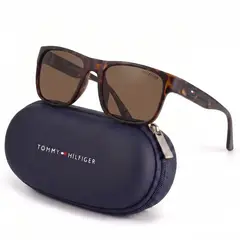 TOMMY HILFIGER - Lentes de Sol 100% Originales Outlook X62003 Marron Unisex - Talla 55mm
