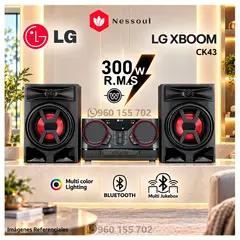LG - Minicomponente XBOOM con Multi Bluetooth 300W CK43