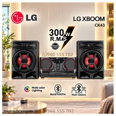 LG - Minicomponente XBOOM con Multi Bluetooth 300W CK43
