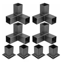 U BUY - Kit Herrajes Pérgola 8 Piezas Para Vigas De 4 X 4