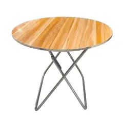 OEM - Mesa Auxiliar Redonda Plegable Diseño Madera
