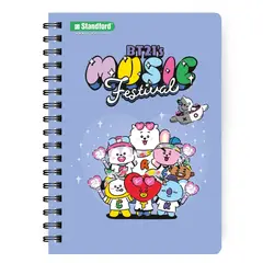 STANDFORD - CUADERNO ANILLADO A5 160HJ QUALITY BT21 MUSIC