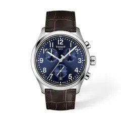 Tissot - Reloj para Hombre Chrono XL Cuarzo 42mm Azul y Cuero