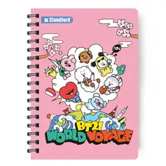 STANDFORD - CUADERNO ANILLADO B5 120HJ QUALITY BT21 MUSIC