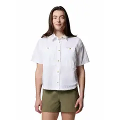 COLUMBIA - Blusa Manga Corta Mujer Brea Falls Blanco