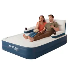 QUALITY PRODUCTS - Cama inflable Restform Max queen Size 3 en 1 azul