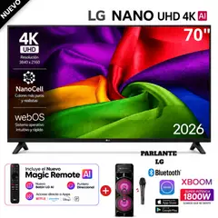 LG - Televisor 70" NANO 4K UHD AI Smart TV 70NU850BPSD 2026 + Torre
