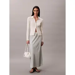 CALVIN KLEIN - FALDA SHINE SATIN MAXI SKIRT CK
