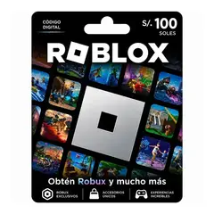 RELOAD PIN - Roblox Gift Card S 100 Crédito Roblox Perú