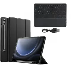 GENERICO - FUNDA PORTA PENCIL COMPATIBLE S10FE S10 LITE + TECLADO TOUCH NEGRO TECLADO INDIVIDUAL POR FUERA