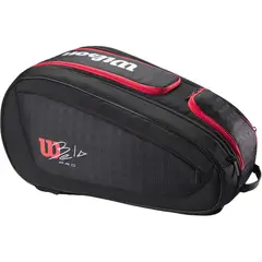 WILSON - BOLSO DE PÁDEL BELA SUPER TOUR CAPACIDAD 4 RAQUETAS NEGRO