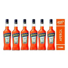 APEROL - LICOR APERITIVO 750 ML - 6 UNID