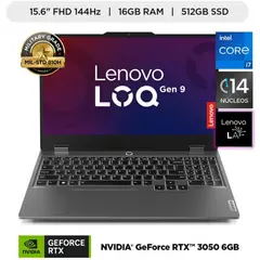 LENOVO - Laptop LOQ 15.6" Intel Core i7-13650HX 16GB 512GB SSD NVIDIA RTX 3050 144Hz
