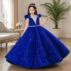 ARELYS - Vestido Azul Niña Promoción Inicial Talla 10