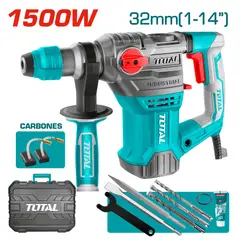 TOTAL - ROTOMARTILLO 220V 1500W SDS PLUS 32MM 5.5J 0-4400BPM 850RPM TH1153216