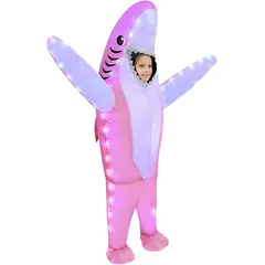 VATYERTY - Niño con traje de tiburón hinchable para Halloween rosa