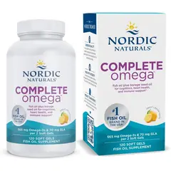 Nordic - Naturals Complete Omega – Omega 3, 6 y 9 con EPA, DHA y GLA – 120 cápsulas