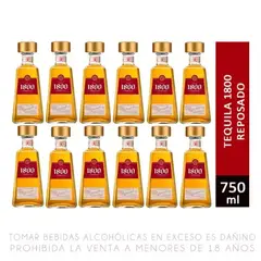 JOSE CUERVO - TEQUILA 1800 RUBIO - REPOSADO 750 ML - 12 UNID