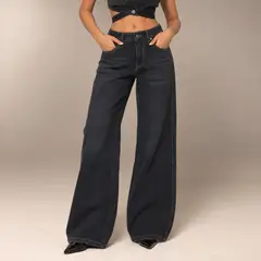 BENCUS JEANS - Jean Palazzo Mujer Tiro Alto Pierna Ancha
