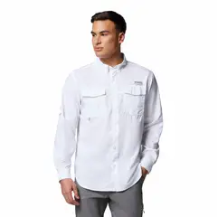 COLUMBIA - Camisa Hombre Pfg Blood And Guts V Blanca