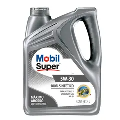 MOBIL - ACEITE SUPER - SINTETICO - 5W30 - 4 Litros